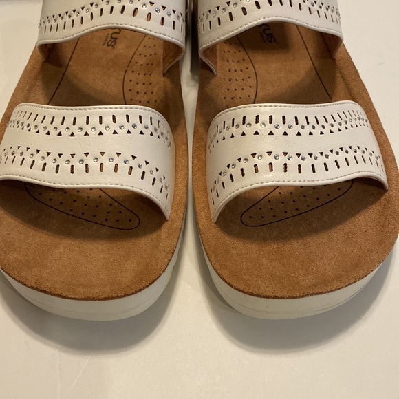 Flexus by Spring Step SZ 8.5 Bayshore White Slides Sandals NIB - Picture 12 of 14